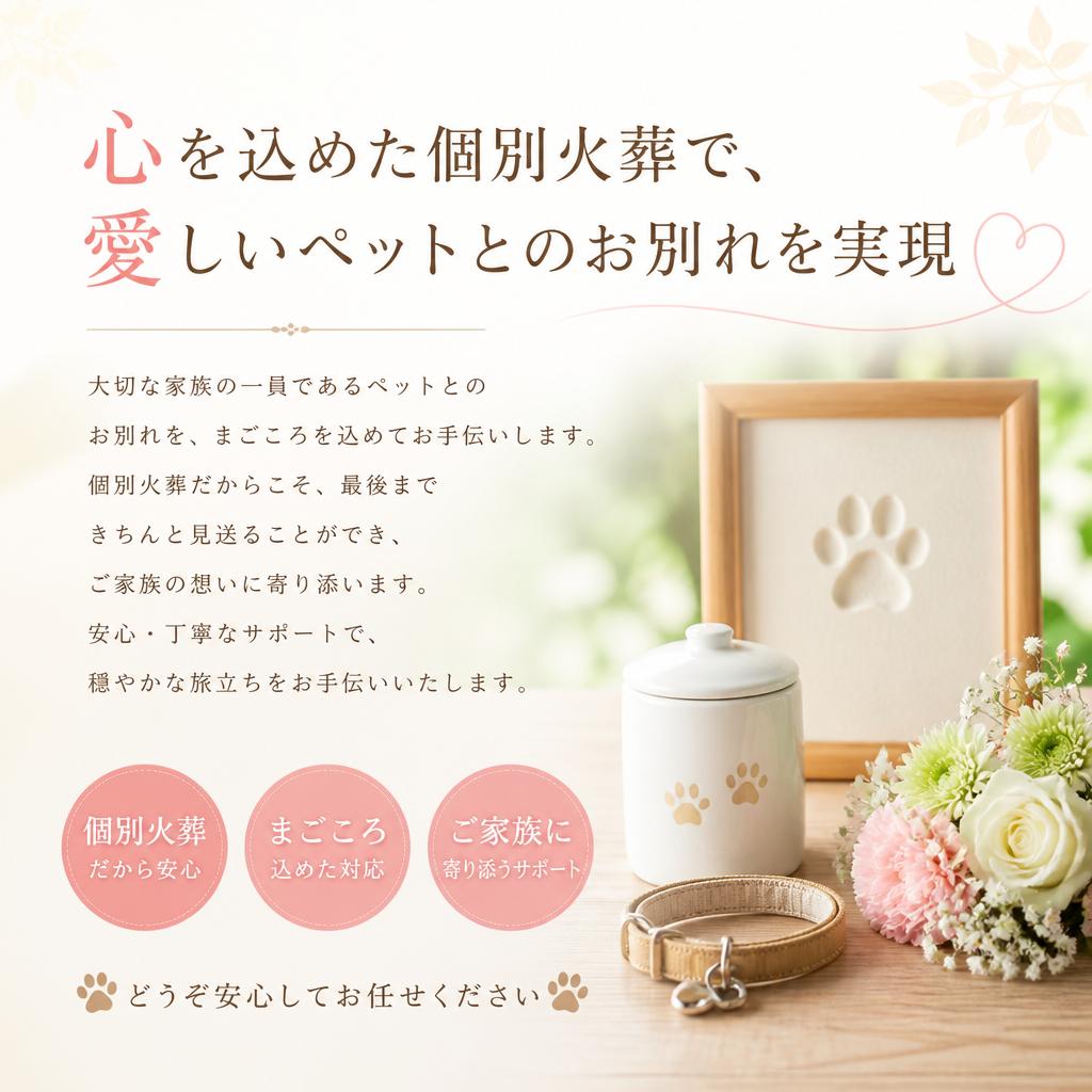 心を込めた個別火葬で、愛しいペットとのお別れを実現