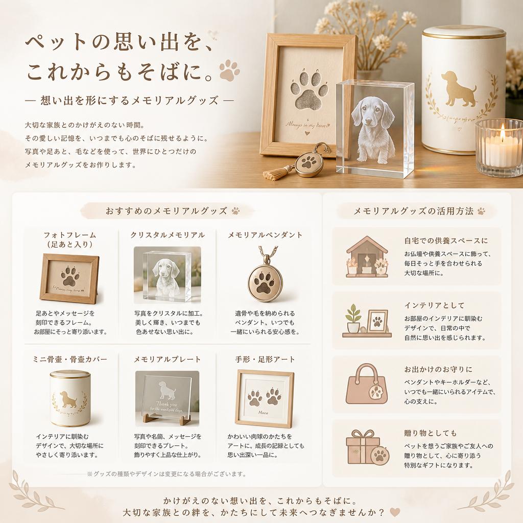 メモリアルグッズで供養を彩る