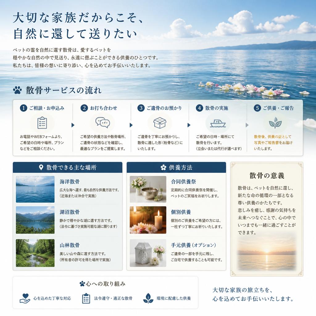 愛するペットを思い出すための散骨サービス