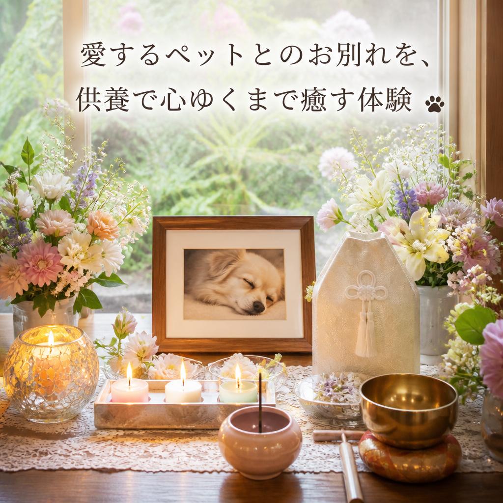 愛するペットとのお別れを、供養で心ゆくまで癒す体験