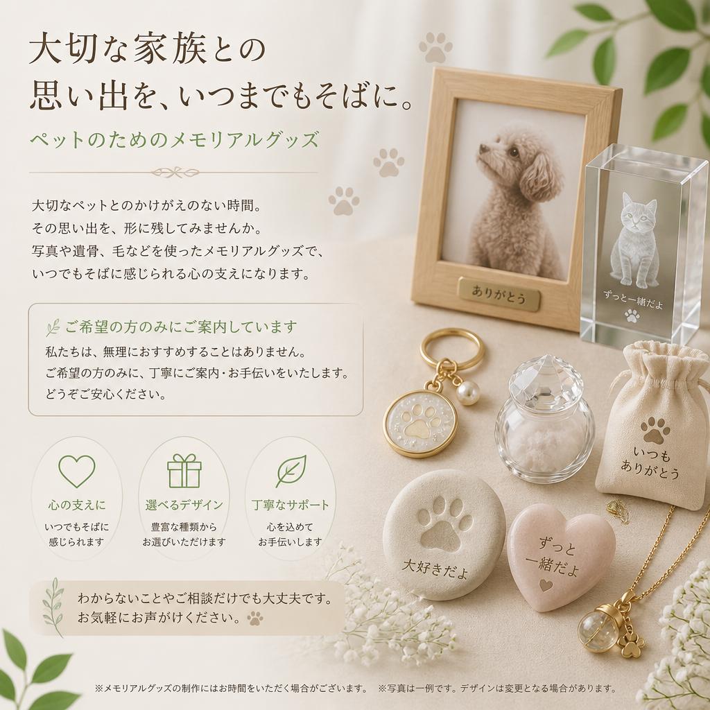 メモリアルグッズで想い出を形に